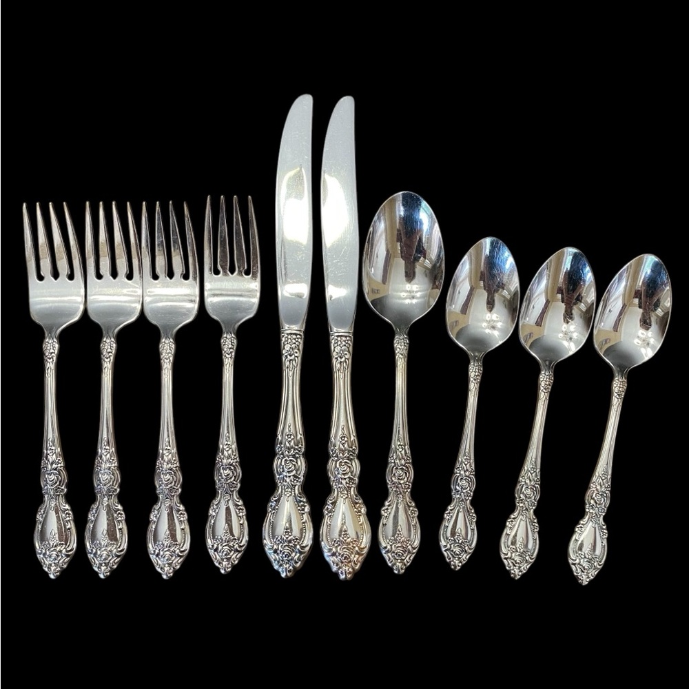 Oneida "Wordsworth" pattern stainless steel flatware 10 pieces
